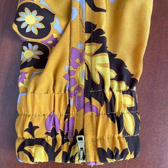 GUCCI gold, purple & brown floral fancy silk joggers, Small, excellent - Picture 4 of 12